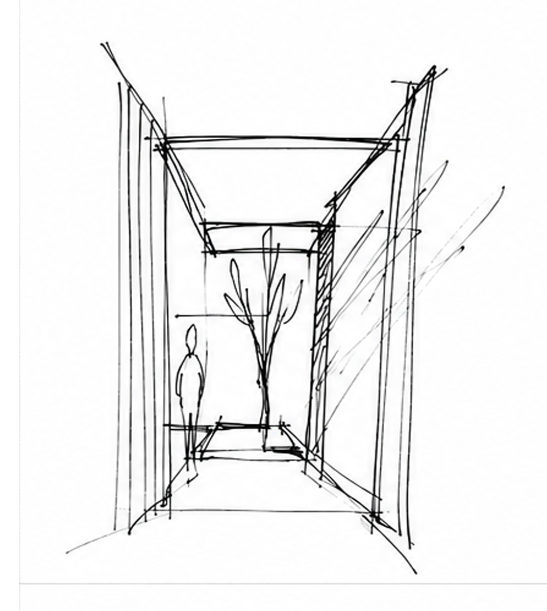 Structural concept — hand sketch